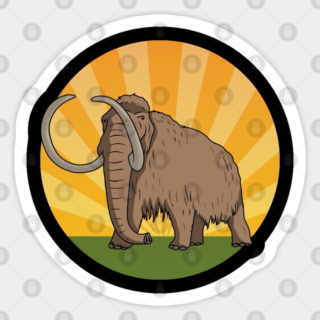 Mammoth Sticker by valentinahramov